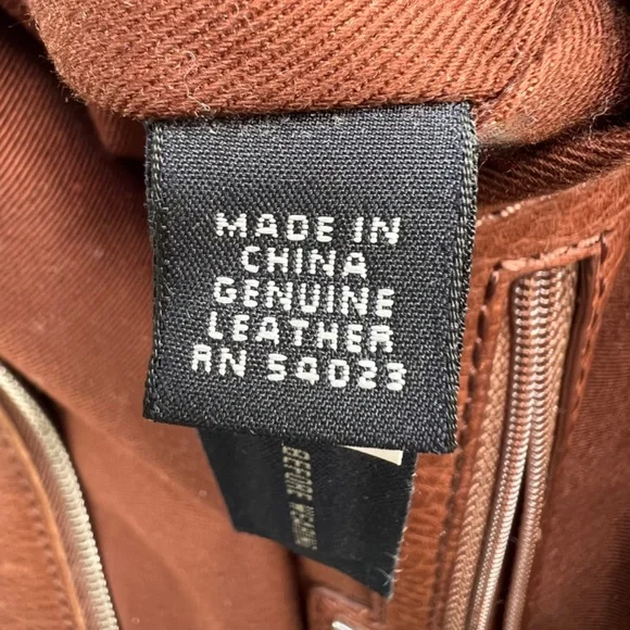 Vintage BANANA REPUBLIC Genuine Leather Bag in Brown - Great Condition! - Picture 9 of 11